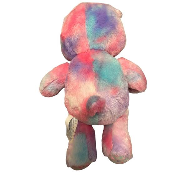 Build-A-Bear Rainbow Tie-Dye Teddy Bear Plush 16” Pastel Stuffed Animal Scented - Picture 2 of 5